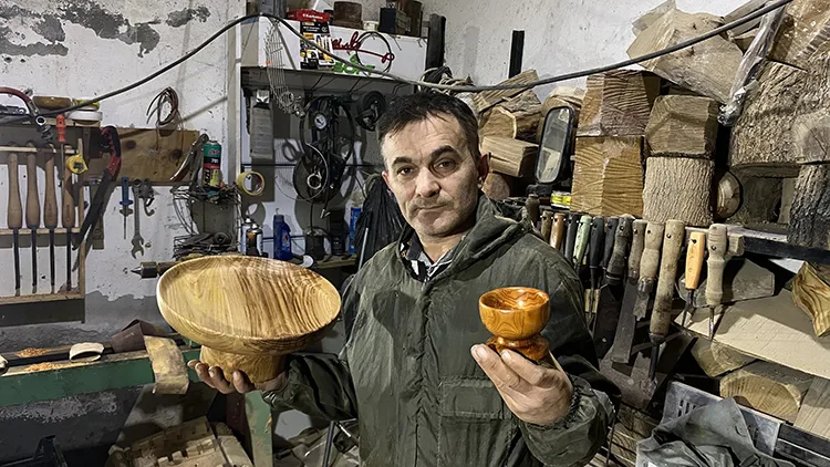 Sinop’ta market sahibinin hobisi ahşap atölyesinde üretime dönüştü