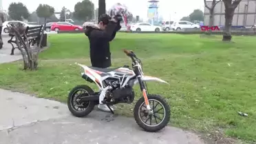 10 Yaşındaki Yusuf Eymen’in hedefi motorcu olmak ve yarışlara katılmak