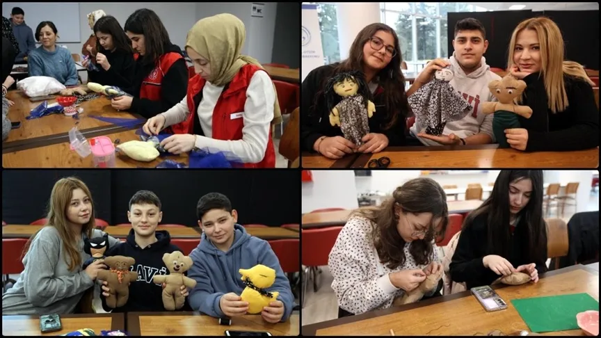 Lise öğrencileri yaptıkları bez bebekleri Şırnak’taki kütüphaneye gönderecek