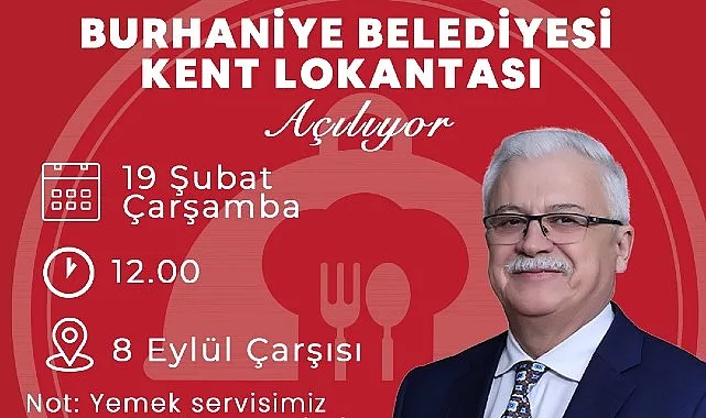 Burhaniye’de Kent Lokantası Hizmete Giriyor