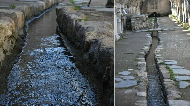 Antik kentin 2 bin yıllık su kanalları ilk günkü gibi çalışıyor