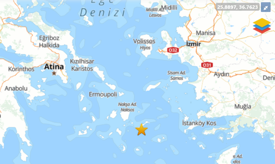 Sismik hareketliliğin sürdüğü Ege Denizi’nde depremler bitmek bilmiyor… Ege’de 5,1 büyüklüğünde deprem! İzmir ve Aydın’da da hissedildi
