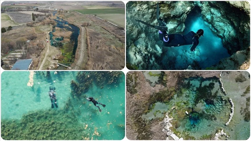 Sakarya Nehri’nin kaynağı olan “bozkırın ortasındaki vaha” Sakaryabaşı görüntülendi