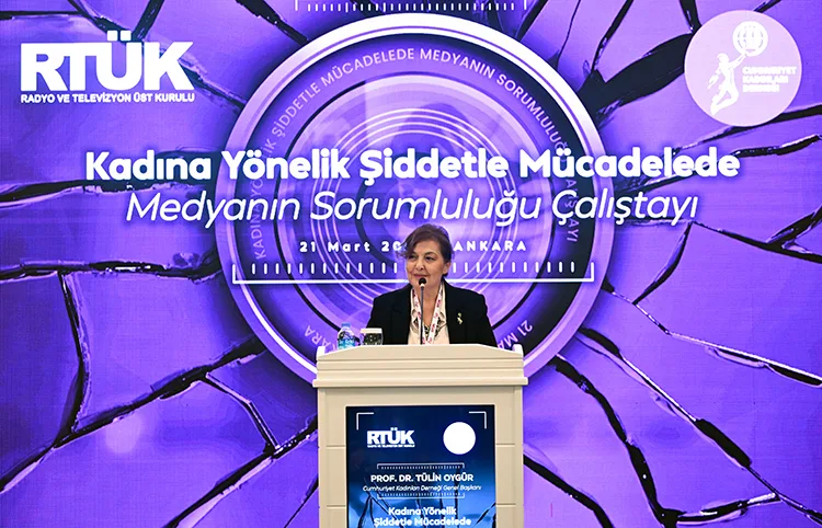 RTÜK Başkanı Şahin, “Kadına Yönelik Şiddetle Mücadelede Medyanın Sorumluluğu Çalıştayı”nda konuştu