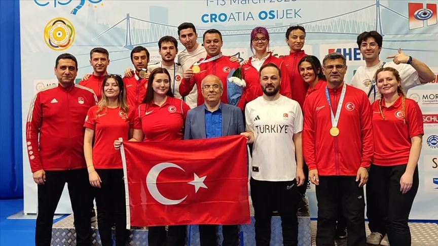 Milli atıcılar, Avrupa Havalı Silahlar Şampiyonası’nda 8 madalya kazandı