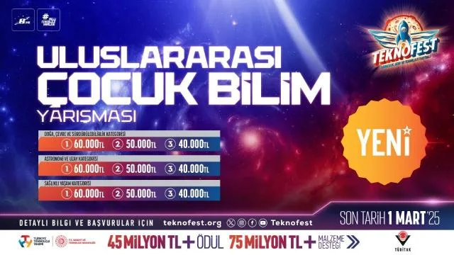 Geleceğin bilim insanları ‘Uluslararası Çocuk Bilim Yarışması’nda buluşuyor
