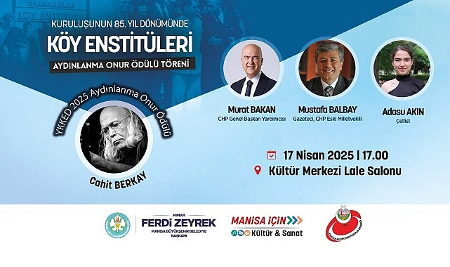 Köy Enstitüleri’nin Kuruluşunun 85. Yılı Manisa’da Kutlanıyor