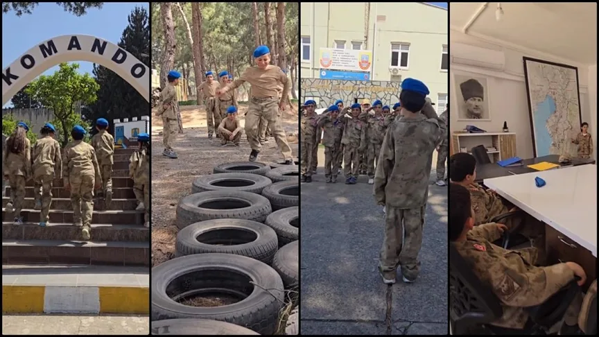 Hatay’da ilkokul öğrencileri bir günlüğüne komando oldu