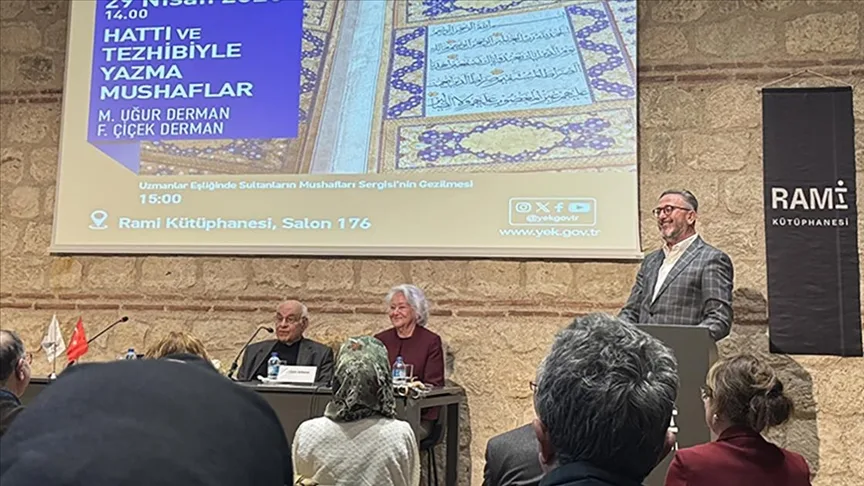 Rami Kütüphanesi’nde “Yazma Mushaflar”ın hat ve tezhibi konuşuldu
