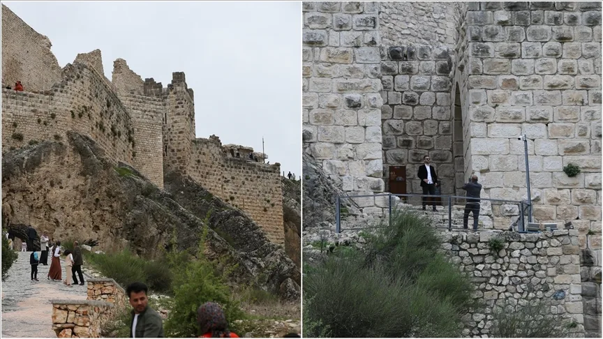 Kahta Kalesi’nde hafta sonu ziyaretçi yoğunluğu yaşanıyor