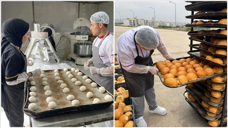 Şanlıurfa’da öğrenciler, taşımalı ve yatılı eğitim veren okullara günlük 16 bin ekmek üretiyor