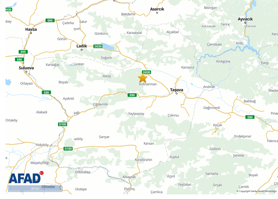Amasya’da 4,6 büyüklüğünde deprem korkuttu!..Depremin şiddeti Samsun, Giresun ve diğer çevre illerden de hissedildi. 