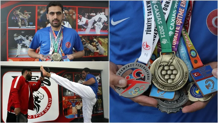 Olimpiyat üçüncüsü işitme engelli milli tekvandocu Yasin Çimen’in gözü zirvede