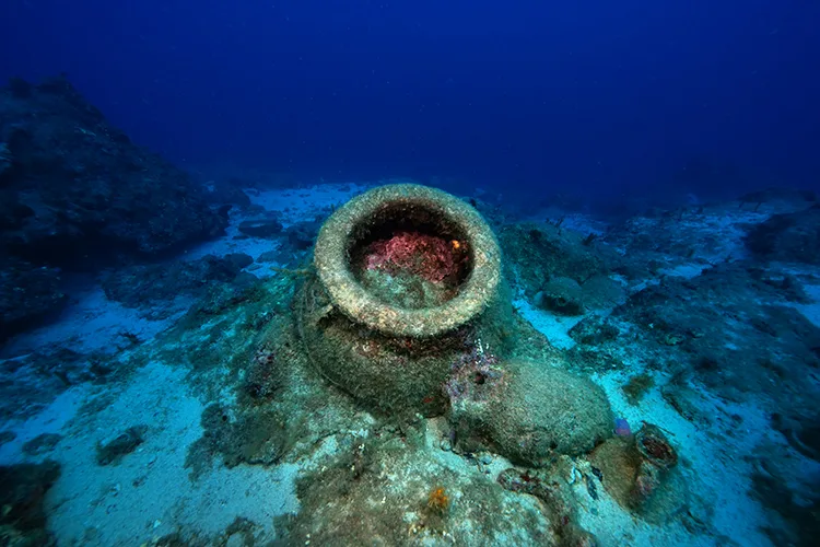 Antik ticaret yolunda bulunan Besmi Adası yakınındaki gemi batığının kalıntıları görüntülendi