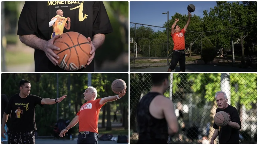 Altmışlık “delikanlılar” sokak basketbolunun vazgeçilmezleri oldu