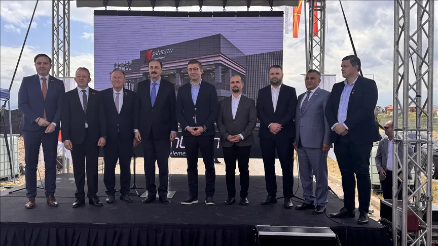 Türk iş insanının Kuzey Makedonya’da açacağı fabrikanın temeli atıldı