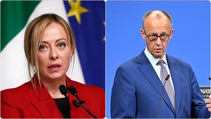 İtalya Başbakanı Meloni ve Almanya Başbakanı Merz Roma’da görüştü
