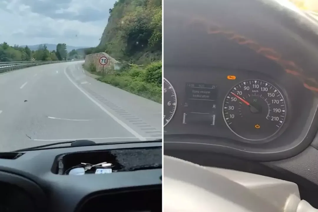 300 metre arayla 70, 50 ve yeniden 70 km/s hız sınırı tabelası gördüğü güzergahta 9 bin 200 TL ceza yedi.. yetkililere net ve tutarlı trafik işaretlemesi çağrısında bulundu.