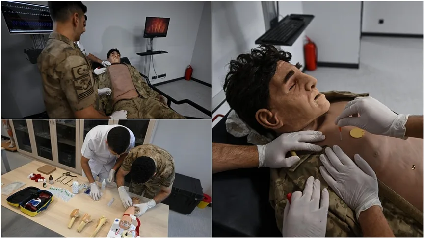 Jandarma sıhhiye personeline gerçek koşulları aratmayan eğitim veriliyor