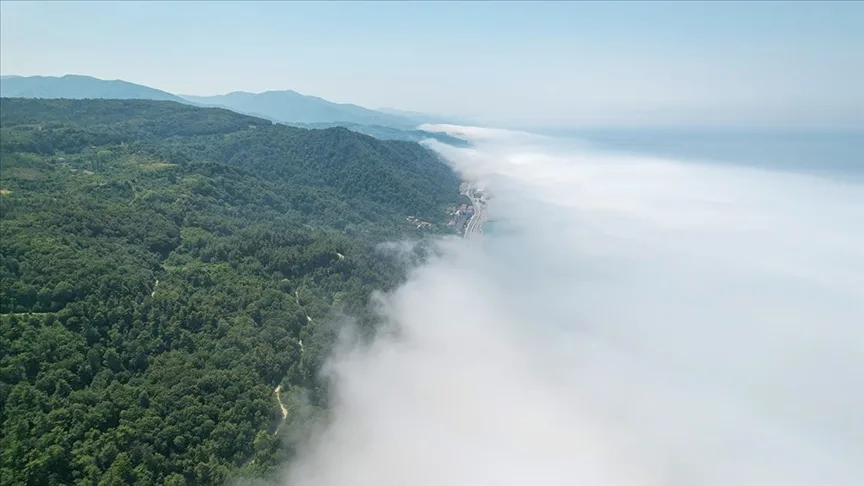 Kastamonu’da oluşan sis dronla görüntülendi