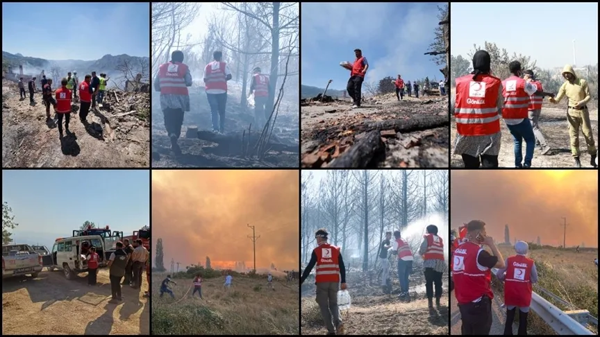 Türk Kızılay, hazirandan bu yana 127 orman yangınına müdahaleye destek sağladı