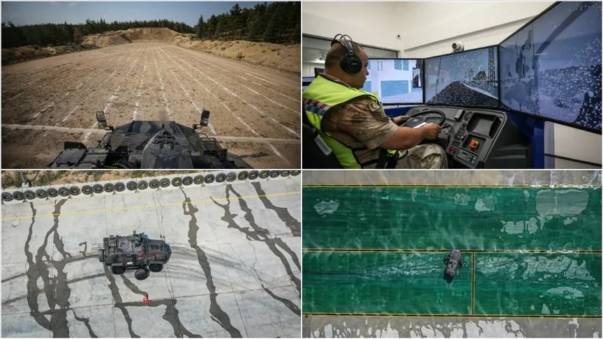 Jandarmanın zırhlı araç sürücüleri önce simülasyonda sonra parkurda eğitiliyor