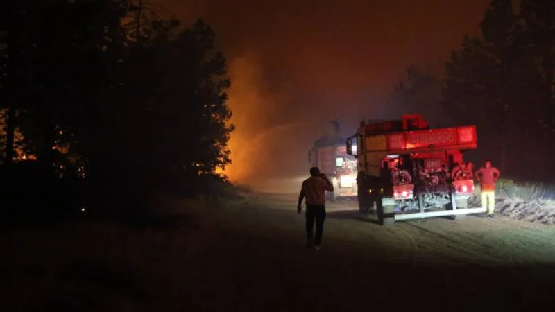 Edirne’de çıkan orman yangınına müdahale sürüyor