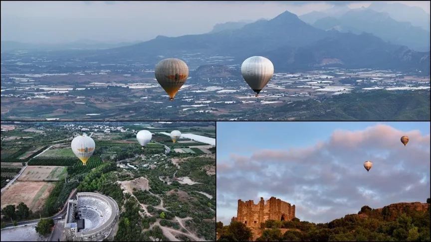 Antalya semalarında süzülen “balonlar” turizme çeşitlilik sunuyor