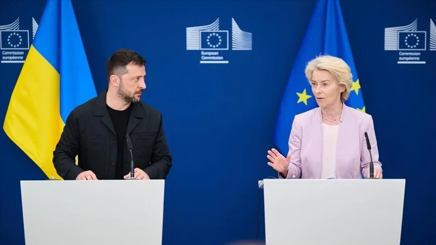AB Komisyonu Başkanı von der Leyen ve Ukrayna Devlet Başkanı Zelenskiy ortak basın toplantısında konuştu