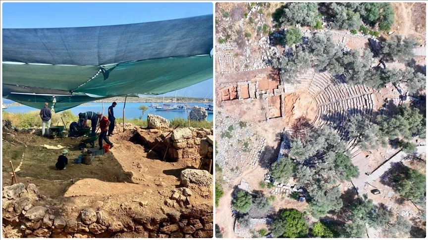 Marmaris’teki Kedreai Antik Kenti’nde kazı çalışmaları sürüyor