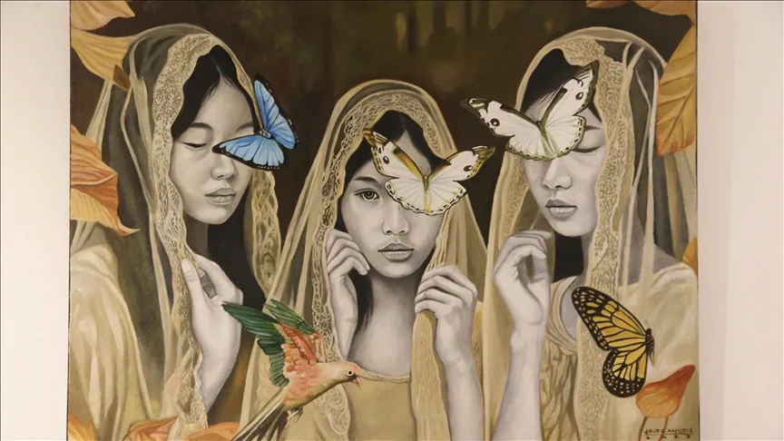 Viyana Yunus Emre Enstitüsünde 15 ülkeden 28 sanatçının eserleri sergilendi