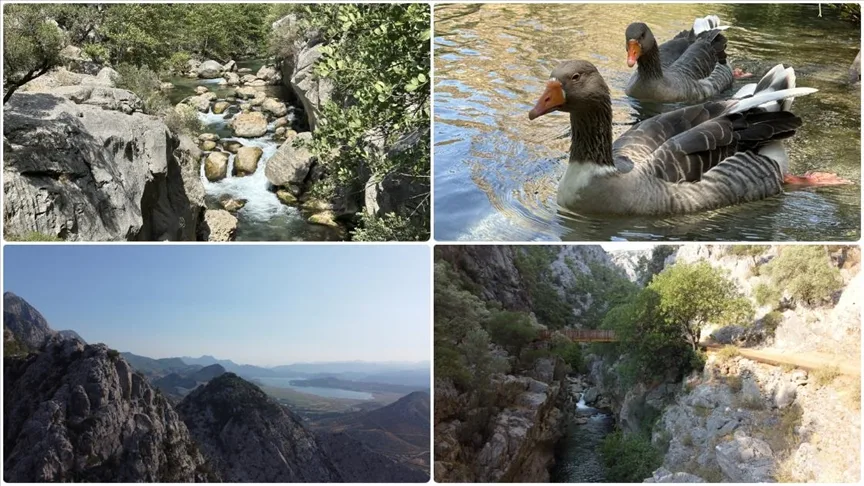 Isparta’daki Yazılı Kanyon doğayla baş başa kalmak isteyen ziyaretçilerini konuk ediyor