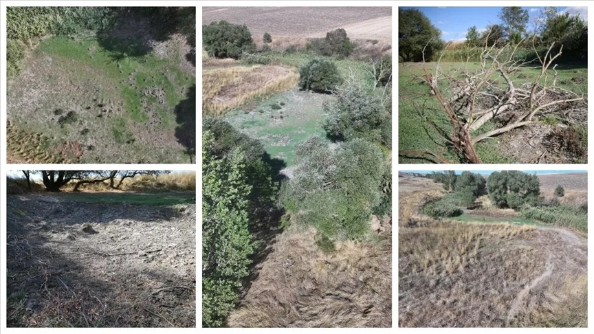 Edirne’deki Musabeyli Göleti kuraklık nedeniyle tamamen kurudu