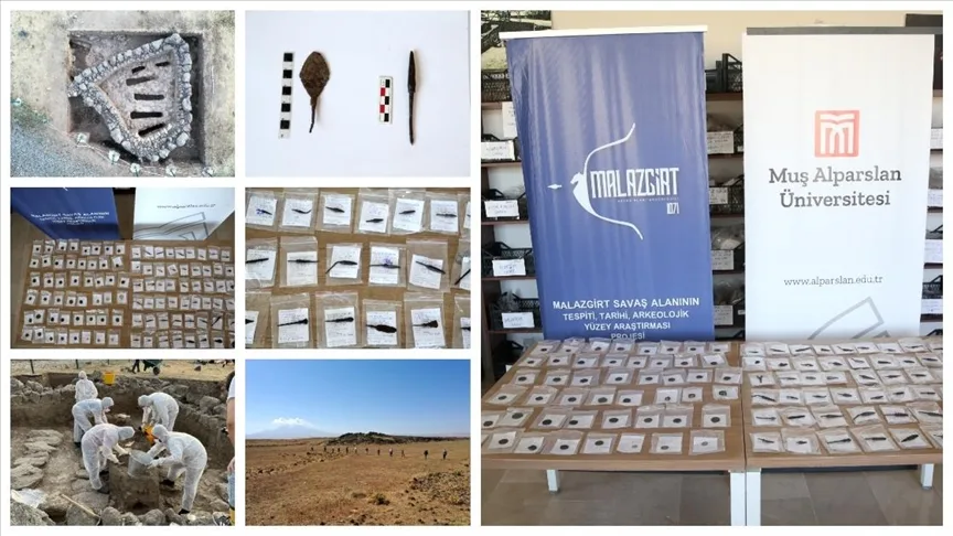 “Malazgirt”in izini süren uzmanlar 1000’in üzerinde metal savaş objesi buldu