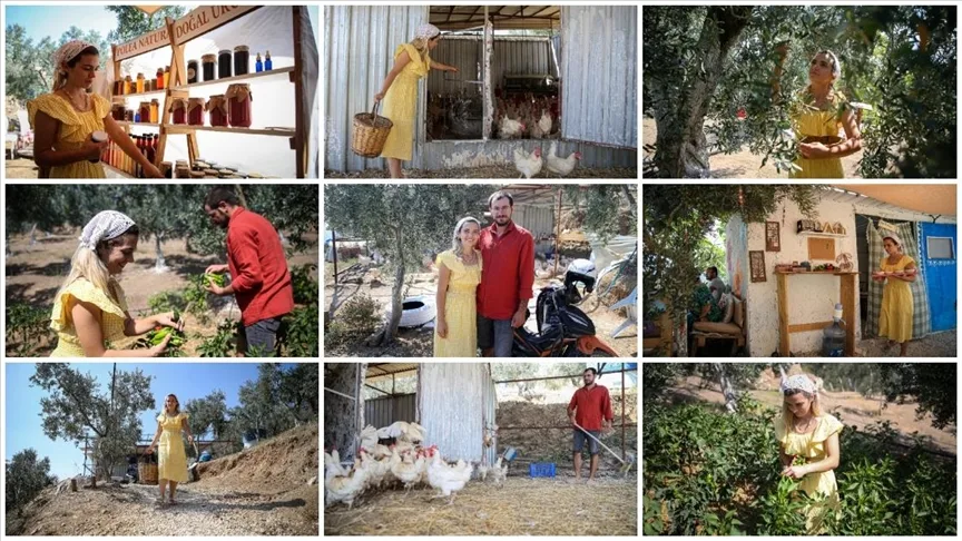 Kurdukları çiftlikte doğal lezzetler üretiyorlar