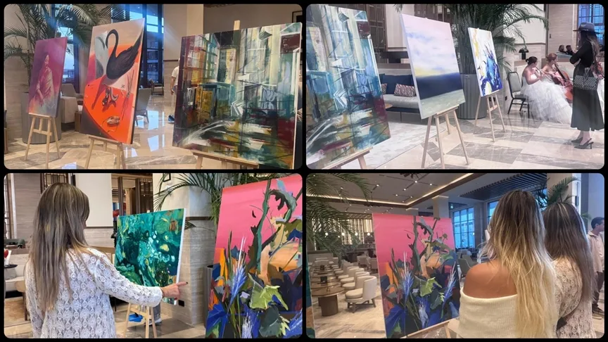 On sanatçı Anda Barut Collection’da düzenlenen etkinlikte bir haftada 10 eser ortaya çıkardı