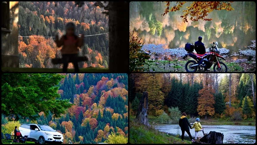 Düzce’nin Odayeri Yaylası ve Torkul Göleti, ziyaretçilerini sonbaharın renkleriyle ağırlıyor