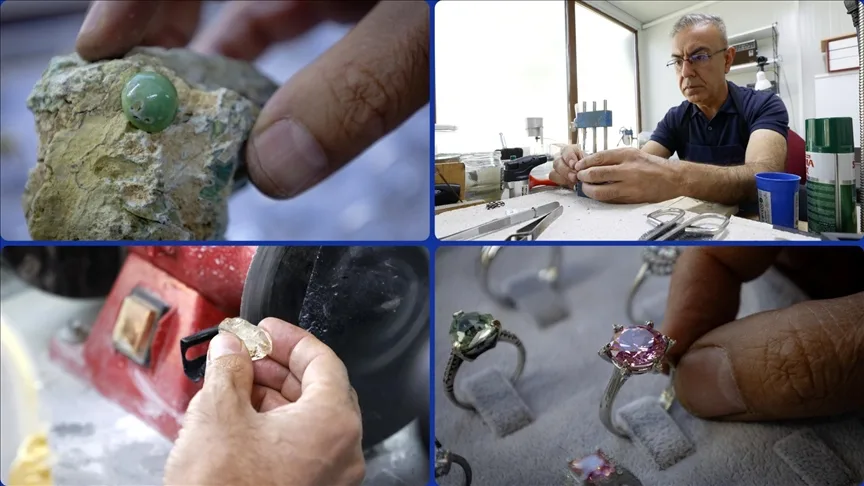 Yüzüğünü tamir ederken keşfettiği yeteneğiyle doğal taşlara “değer” katıyor