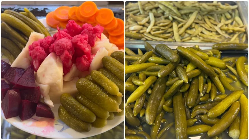 Soğuk havalarla birlikte turşu dükkanlarında hareketlilik arttı