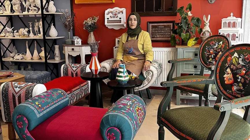 Hobi olarak başladığı el sanatı, devlet desteğiyle mesleği oldu