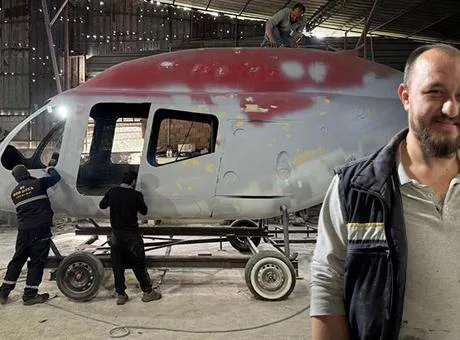 Tekirdağlı oto kaportacı: Arabayla heves olarak başladık, şimdi helikopter üretmeye başladık