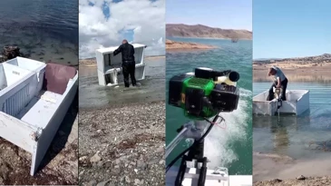 Hurda buzdolaplarından kayık yaptı, görenler şaştı kaldı!