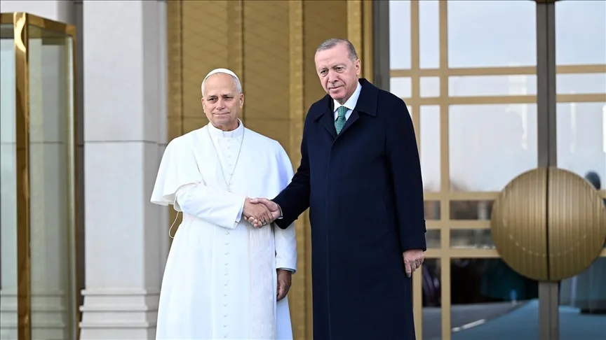 Cumhurbaşkanı Erdoğan, Vatikan Devlet Başkanı Papa 14. Leo’yu resmi törenle karşıladı