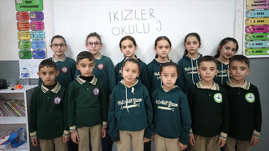 Muş’taki “ikizler okulu”nda 21 ikiz eğitim görüyor
