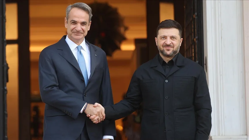 Ukrayna Devlet Başkanı Zelenskiy, Yunanistan’ın başkenti Atina’da temaslarda bulundu
