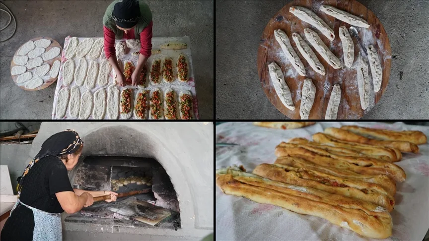 Çorum’da köylüler pidelerini taş fırınlarda pişirme geleneğini sürdürüyor