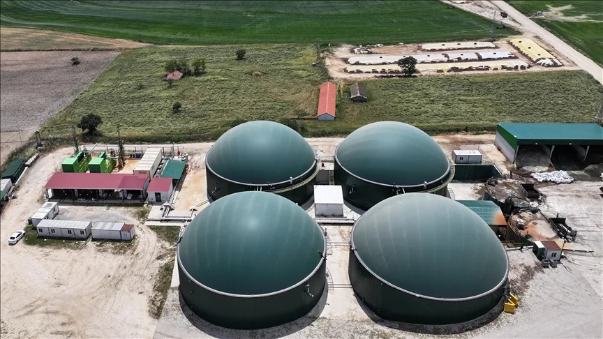Edirne’de köye kurulan tesiste bitkisel ve hayvansal atıklar elektriğe dönüşüyor