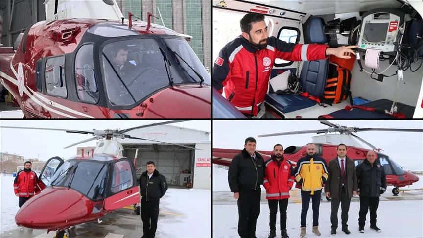 Dadaş 25 Hava Ambulansı” bu yıl 733 acil hastaya “Hızır” gibi yetişti