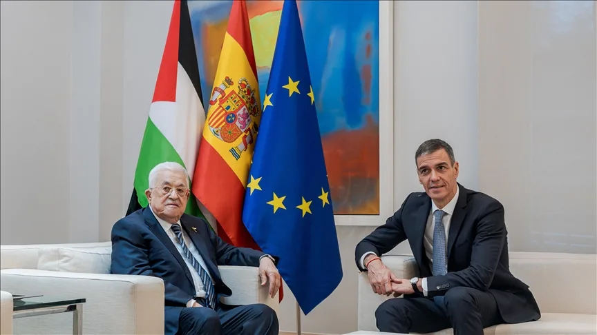 İspanya Başbakanı Sanchez ile Filistin Devlet Başkanı Abbas Madrid’de görüştü