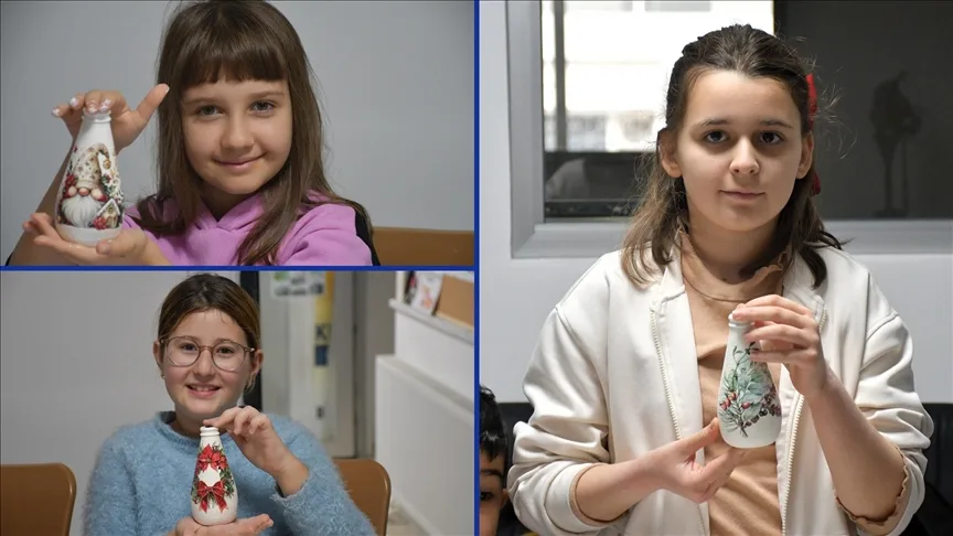 Bilecik’te atıklar çocukların elinde sanat eserine dönüşüyor